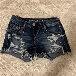 american eagle midi super stretch jean short